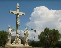 The grounds have thriving green grass accented by The grounds have thriving green grass accented by colorful perennial plantings. There are also huge Italian marble monuments erected across the cemete